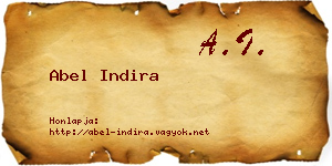 Abel Indira névjegykártya